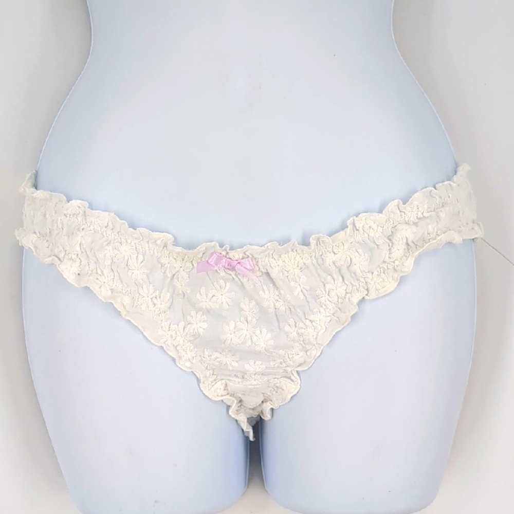Vintage Victoria's Secret Angels White Cotton Bikini Sissy Panties Small NWOT